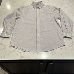 DULUTH TRADING CO. Mens long sleeve WRINKLEFIGHTER button-down shirt MEDIUM